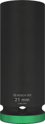 Bosch PRO Impact Socket 1/2 inch 21 mm deep.