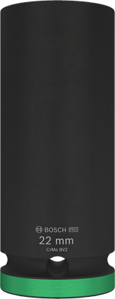 Bosch PRO Impact Socket 1/2 inch 22 mm deep.