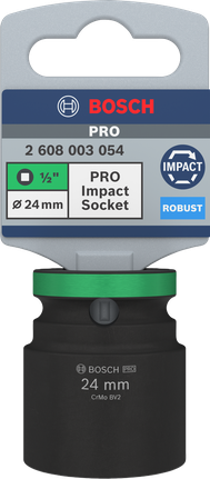 Bosch PRO Impact Socket 1/2 inch 24 mm for robust fastening.