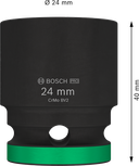 Bosch PRO Impact Socket 1/2 inch 24 mm, 40 mm length.