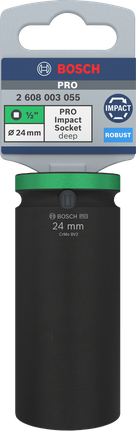 Bosch PRO Impact Socket 1/2 inch 24 mm deep.