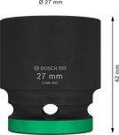 Bosch PRO Impact Socket 27 mm with CrMo BV2.