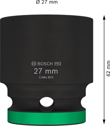 Bosch PRO Impact Socket 27 mm with CrMo BV2.