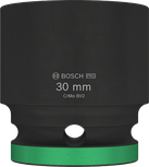 Bosch PRO Impact Socket 1/2 inch 30 mm with green ring.
