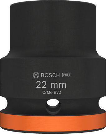 Bosch PRO Impact Socket 3/4 inch 22 mm with orange ring.