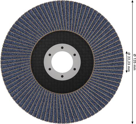 Bosch PRO X571 Flap Disc 125mm G60 for metal grinding.