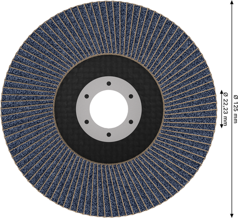 Bosch PRO X571 Flap Disc 125 mm G80 for angle grinders.