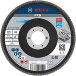 Bosch PRO X571 flap disc 125 mm G120 for metal grinding.