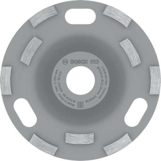 Bosch PRO Concrete Grinding Head 125 mm for angle grinders.