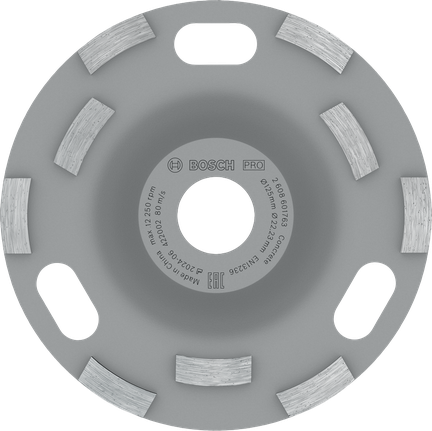 Bosch PRO Concrete Grinding Head 125 mm for angle grinders.