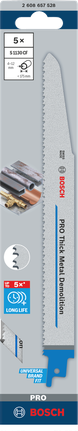 Bosch PRO Thick Metal Demolition S1130CF BIM saw blades 5 pack.