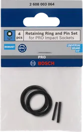 Bosch 1/4″ retaining ring and pin set 4 pcs.