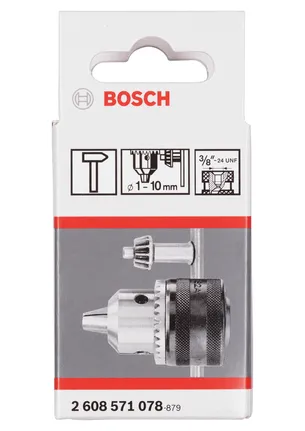 Bosch 3/8″ drill chuck 1–10mm.
