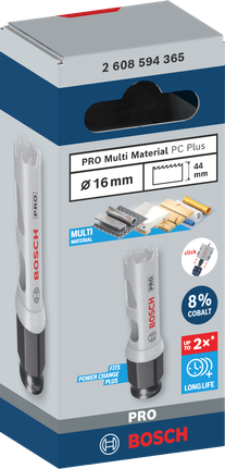 PRO Multi Material PC Plus Hole Saw, 16 mm PRO Multi Material PC Plus Hole Saw, 16 mm