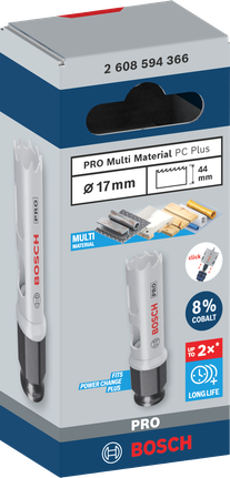 PRO Multi Material PC Plus Hole Saw, 17 mm PRO Multi Material PC Plus Hole Saw, 17 mm