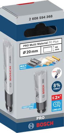 PRO Multi Material PC Plus Hole Saw, 20 mm PRO Multi Material PC Plus Hole Saw, 20 mm