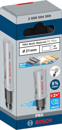 PRO Multi Material PC Plus Hole Saw, 21 mm PRO Multi Material PC Plus Hole Saw, 21 mm
