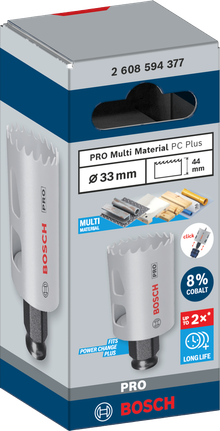 PRO Multi Material PC Plus Hole Saw, 33 mm PRO Multi Material PC Plus Hole Saw, 33 mm