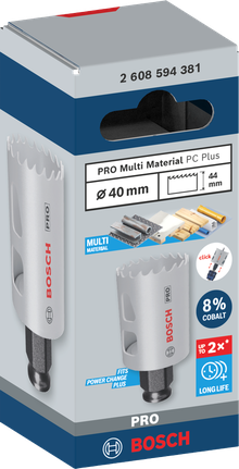 PRO Multi Material PC Plus Hole Saw, 40 mm PRO Multi Material PC Plus Hole Saw, 40 mm