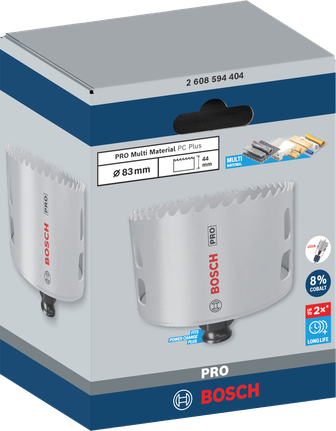 PRO Multi Material PC Plus Hole Saw, 83 mm PRO Multi Material PC Plus Hole Saw, 83 mm