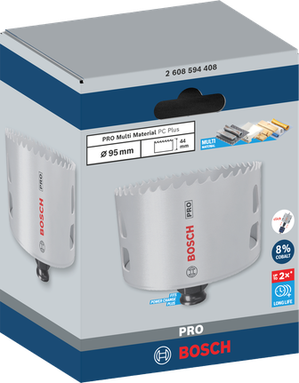PRO Multi Material PC Plus Hole Saw, 95 mm PRO Multi Material PC Plus Hole Saw, 95 mm