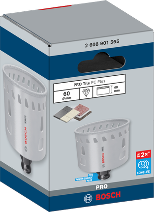 Bosch PRO Tile PC Plus hole saw 60 mm.