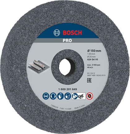 PRO Metal Grinding Wheel, 150 x 20 x 20 mm, G24 Bosch PRO Metal Grinding Wheel 150 x 20 x 20 mm G24.