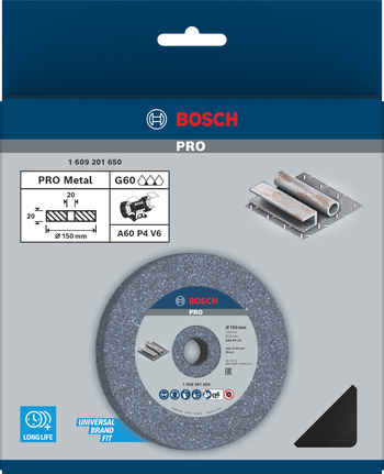 PRO Metal Grinding Wheel, 150 x 20 x 20 mm, G60 Bosch PRO Metal Grinding Wheel 150×20×20 mm G60.