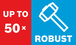 Robust up to 50 times.