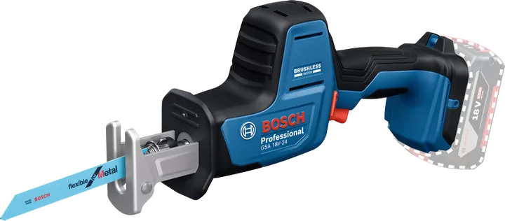 Bosch GSA 18V-24 reciprocating saw with brushless motor.
