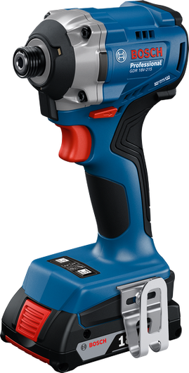 Bosch GDR 18V-215 cordless impact driver for fastening tasks.