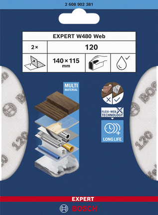 Bosch hand sanding sheet 120 grit.