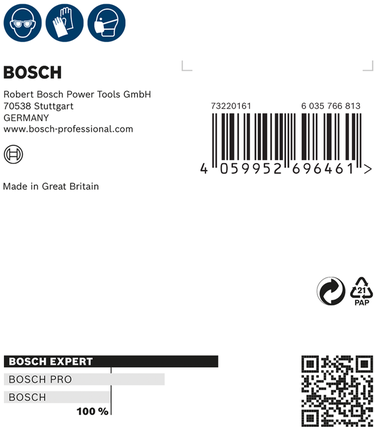 EXPERT W480 Web 1/4 Hand Sanding Sheet, 115 x 140 mm, G180 Bosch EXPERT W480 1/4 hand sanding sheet.