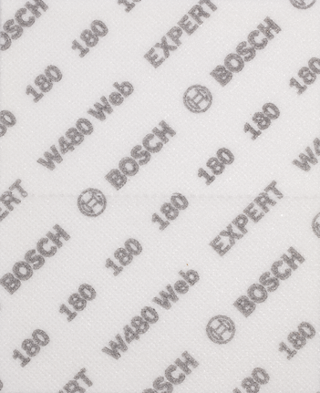 EXPERT W480 Web 1/4 Hand Sanding Sheet, 115 x 140 mm, G180 Bosch EXPERT W480 Web 1/4 hand sanding sheet, grit 180.