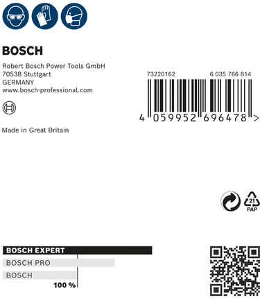 Bosch EXPERT W480 hand sanding sheet 115 x 140 mm G240.