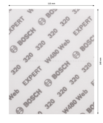 Bosch EXPERT W480 Web 1/4 hand sanding sheet G320.