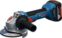 Bosch GWS 18V-8 cordless angle grinder, 4Ah battery.