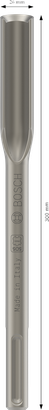 Bosch PRO SDS max Hollow Gouging Chisel, 26 x 300 mm