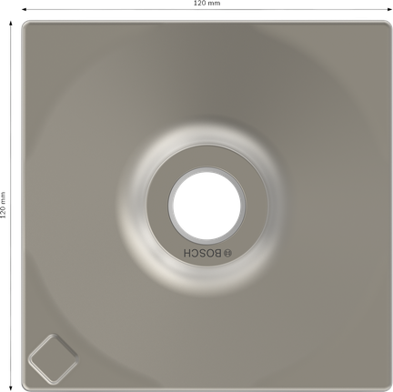Bosch PRO SDS max Tamping Plate 120x120 mm accessory.