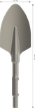 Bosch PRO HEX 30-4C spade chisel rounded 400 mm.