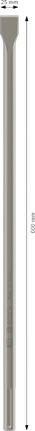 PRO SDS max-4C Flat Chisel, 25 x 600 mm Bosch PRO SDS max-4C Flat Chisel 25x600 mm.
