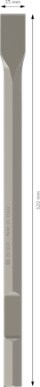 PRO HEX-4C Flat Chisel 28 mm, 35 x 520 mm Bosch PRO HEX-4C Flat Chisel 35 x 520 mm.