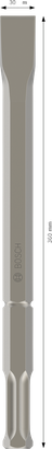 Bosch PRO Hex-4C Flat Chisel 30x360 mm for demolition.
