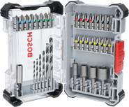Bosch 35-piece extra hard screwdriver and HSS drill bit set.