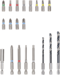 Bosch Extra Hard Screwdriver Bit and Metal HSS Drill Bit Set, 20 pcs.
