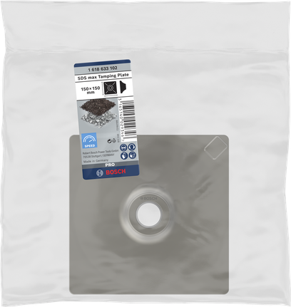 PRO SDS max Tamping Plate, 150 x 150 mm Bosch SDS max tamping plate 150 x 150 mm.