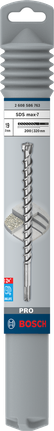 Bosch PRO SDS max-7 hammer drill bit, 19 mm diameter.