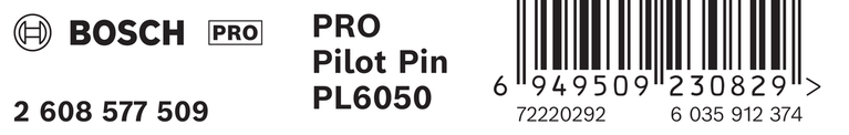 Bosch PRO Pilot Pin PL6050 for TCT annular cutter.