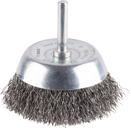 PRO Metal clean Cup Brush, Straight Shank, 70 x 0.3 mm Bosch PRO Metal clean cup brush, crimped wire 70 mm.