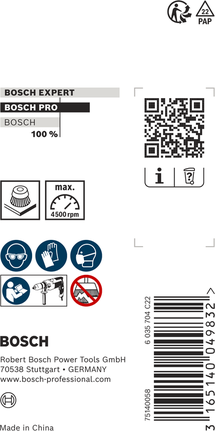 Bosch PRO Metal clean Cup Brush 50mm straight shank.